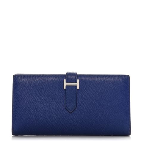 hermes epsom bearn gusset wallet bleu saphir|Bearn wallet .